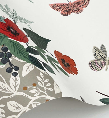 Flower Studies Wallpaper - Rose Multi