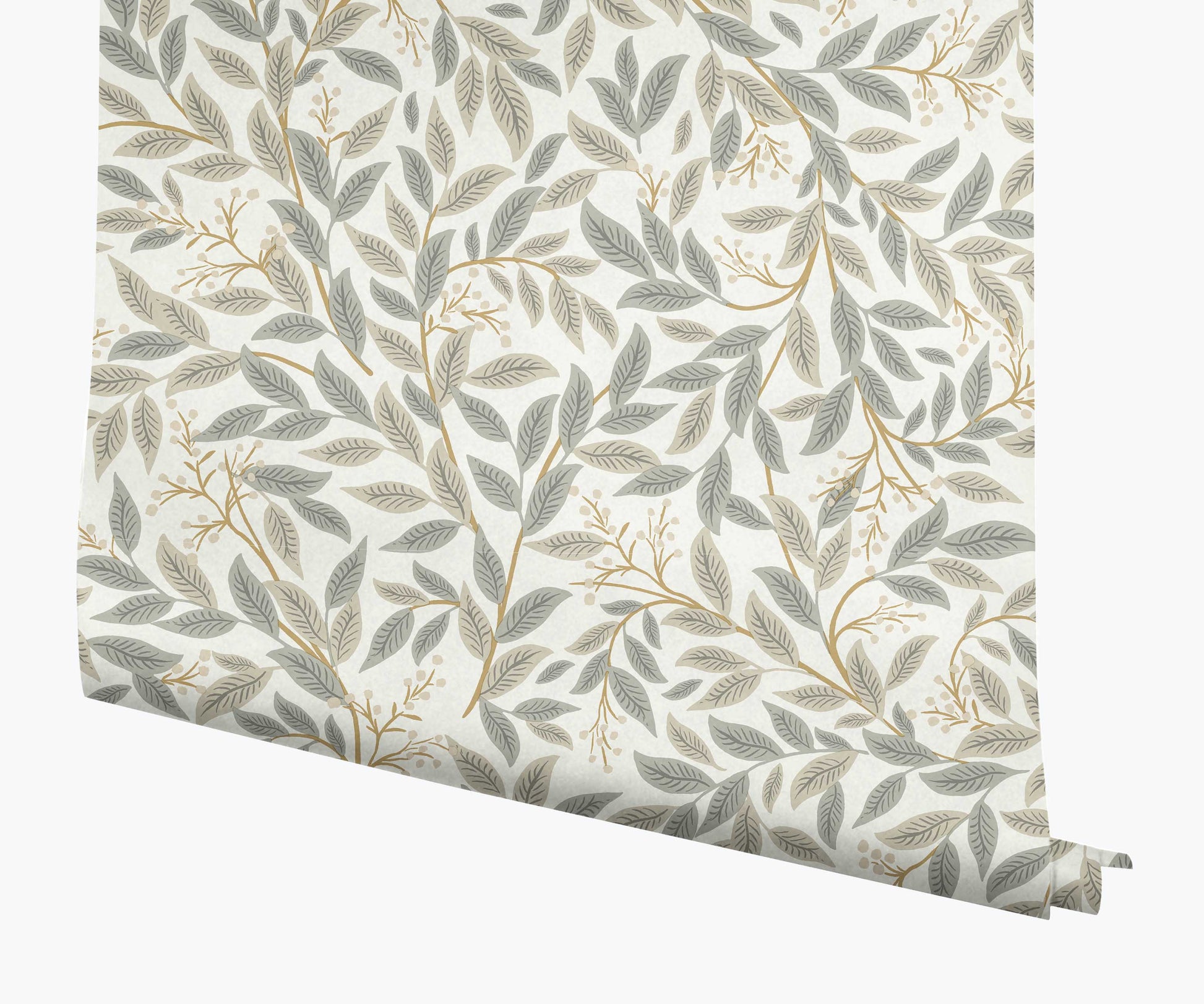 Willowberry Wallpaper - Linen & White - Peel and Stick Wallpaper