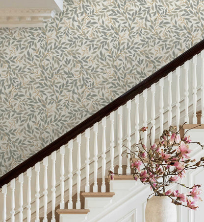 Willowberry Wallpaper - Linen & White