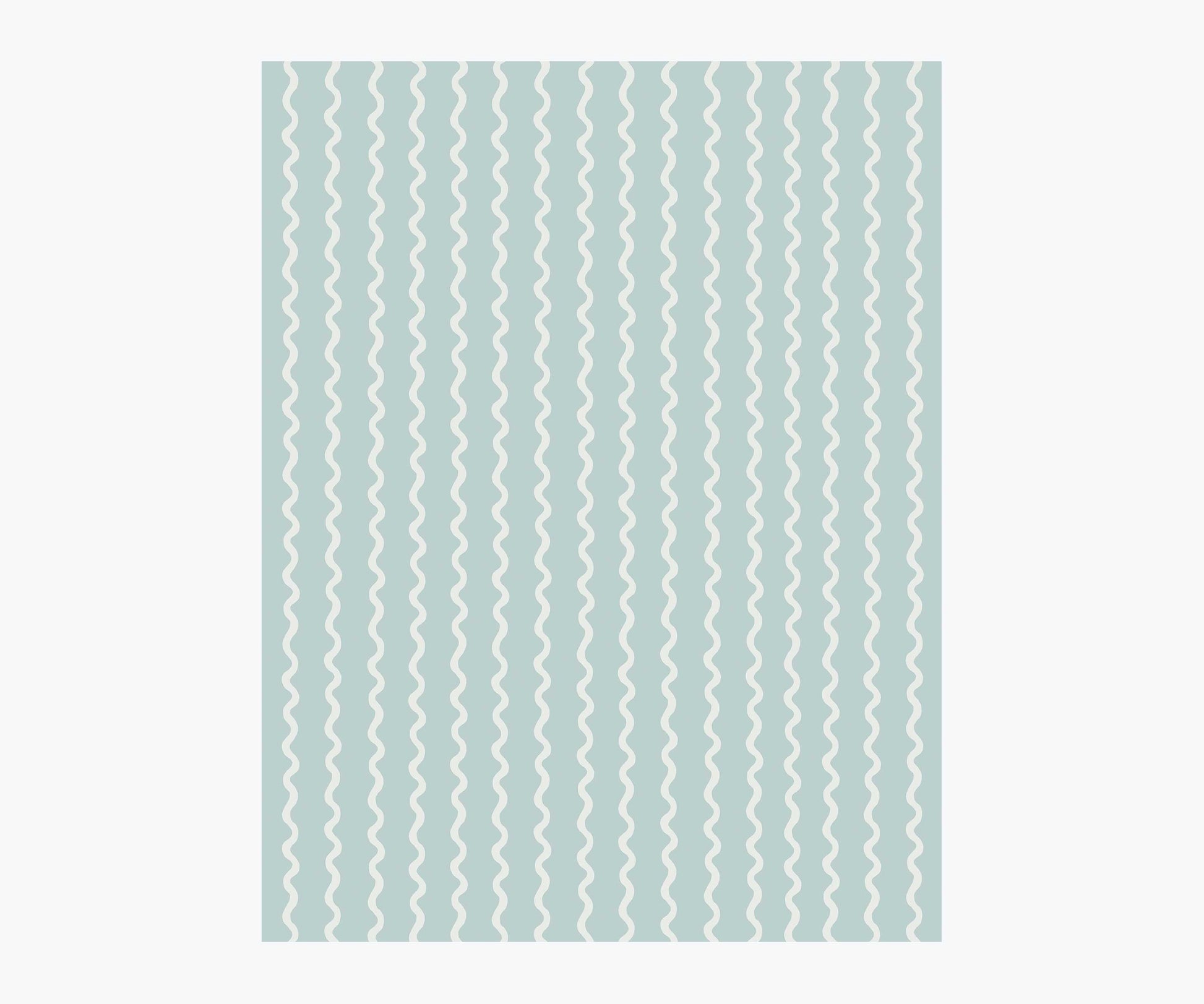 Rickrack Wallpaper Sample - Light Blue - Peel and Stick Wallpaper