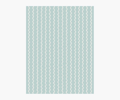Rickrack Wallpaper Sample - Light Blue - Peel and Stick Wallpaper