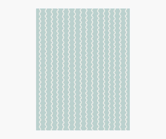 Rickrack Wallpaper Sample - Light Blue - Peel and Stick Wallpaper