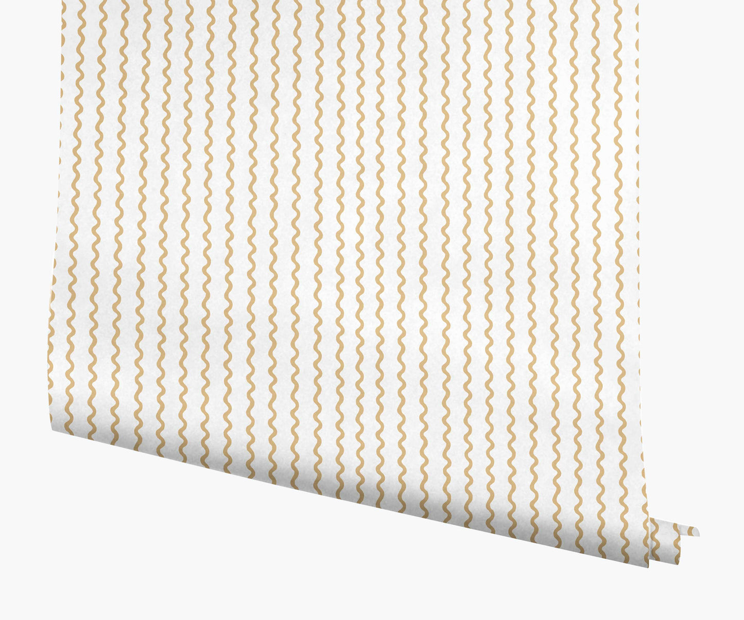 Rickrack Wallpaper - Metallic Gold - Peel and Stick Wallpaper