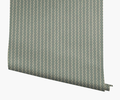 Rickrack Wallpaper - Moss - Peel and Stick Wallpaper