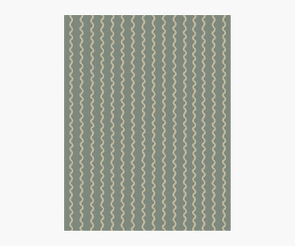 Rickrack Wallpaper Sample - Moss - Peel and Stick Wallpaper