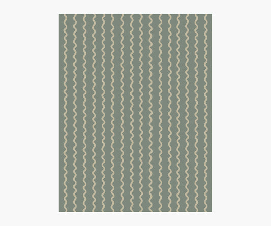 Rickrack Wallpaper Sample - Moss - Peel and Stick Wallpaper