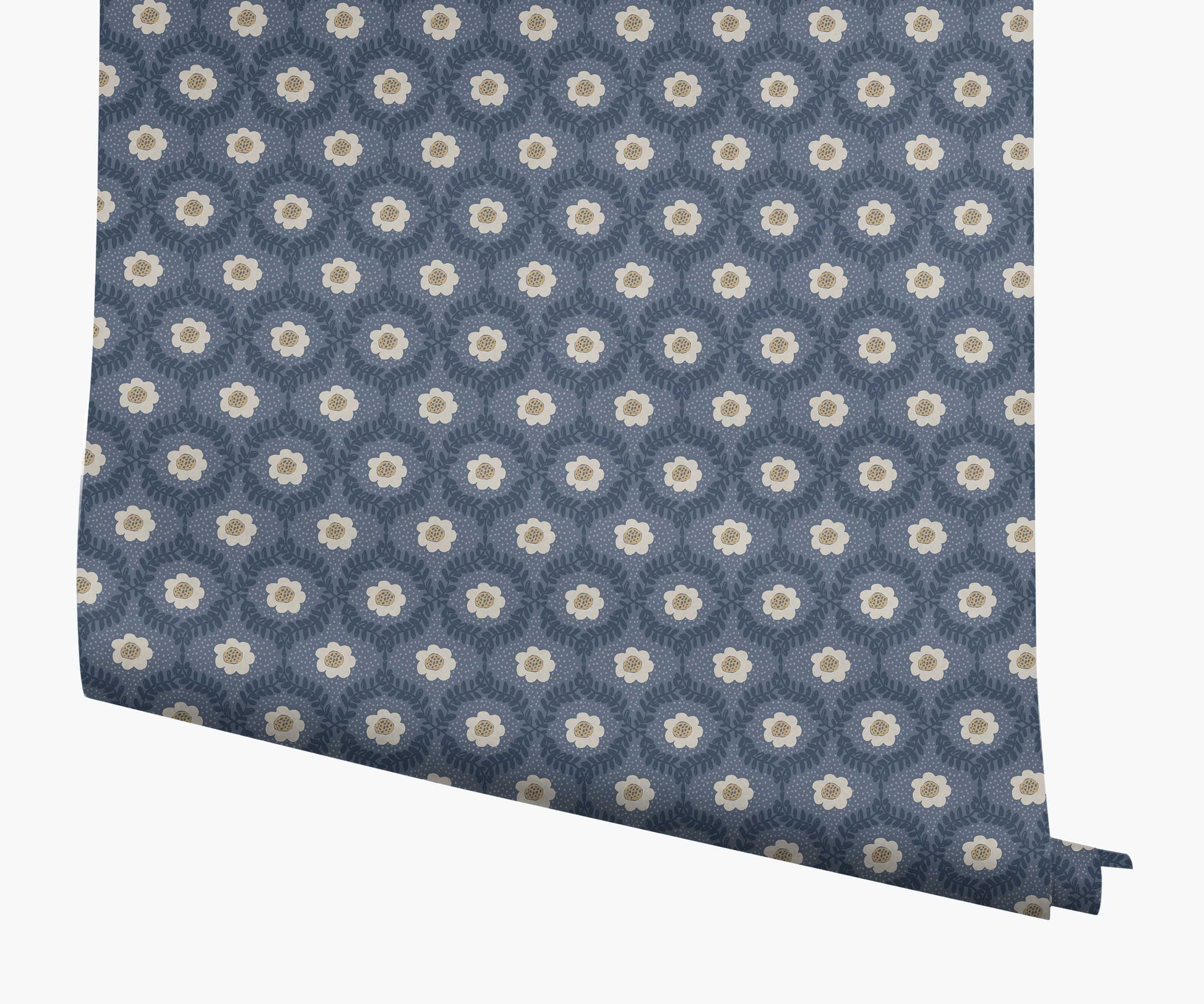 Emma Wallpaper - Navy - Peel and Stick Wallpaper