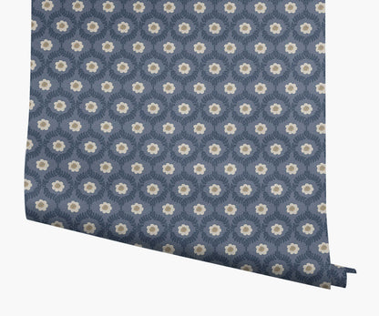 Emma Wallpaper - Navy - Peel and Stick Wallpaper
