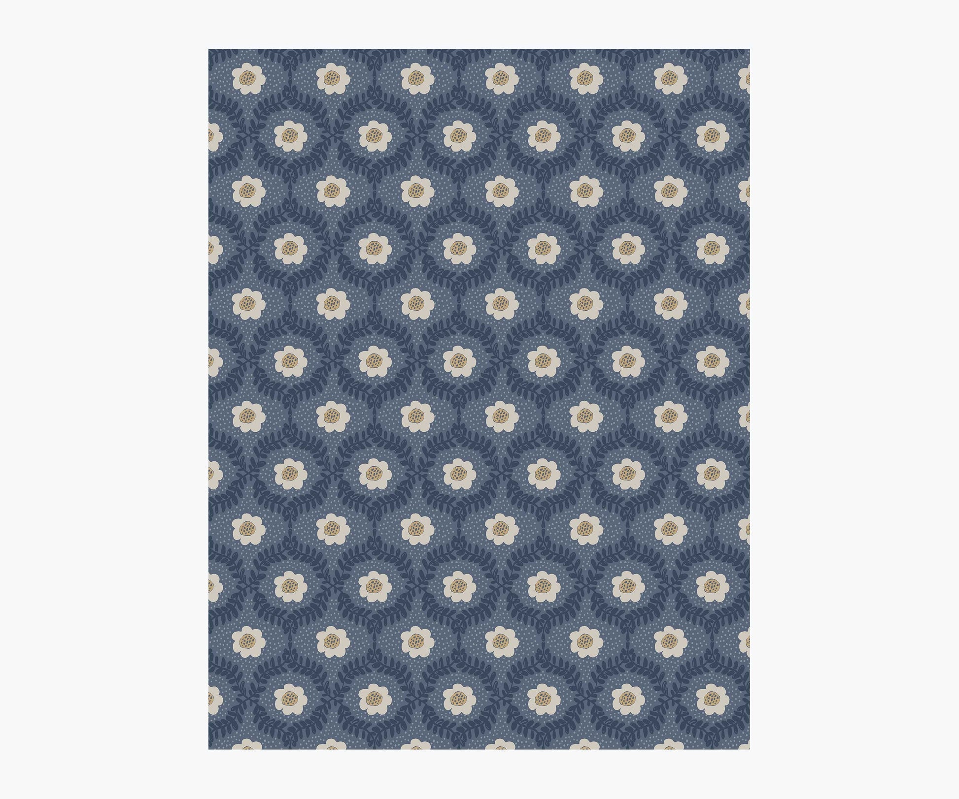 Emma Wallpaper Sample - Navy - Peel and Stick Wallpaper