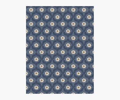 Emma Wallpaper Sample - Navy - Peel and Stick Wallpaper