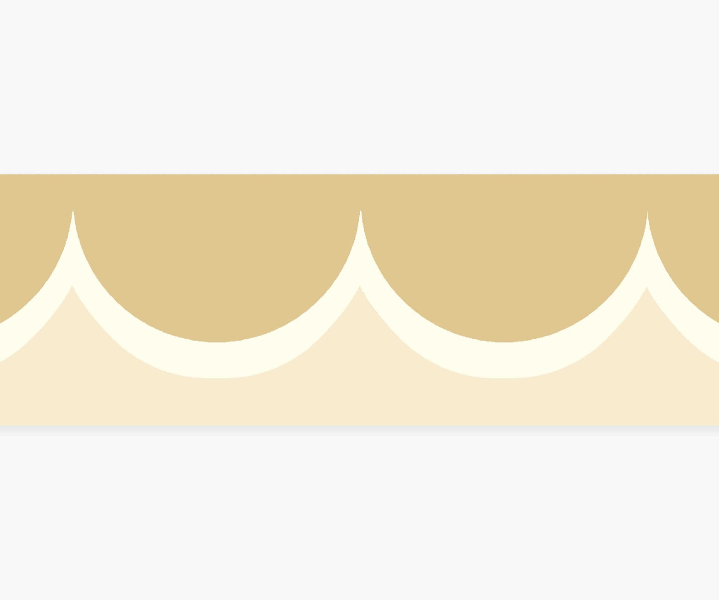 Scallop Trim Wallpaper - Linen - Peel and Stick Wallpaper