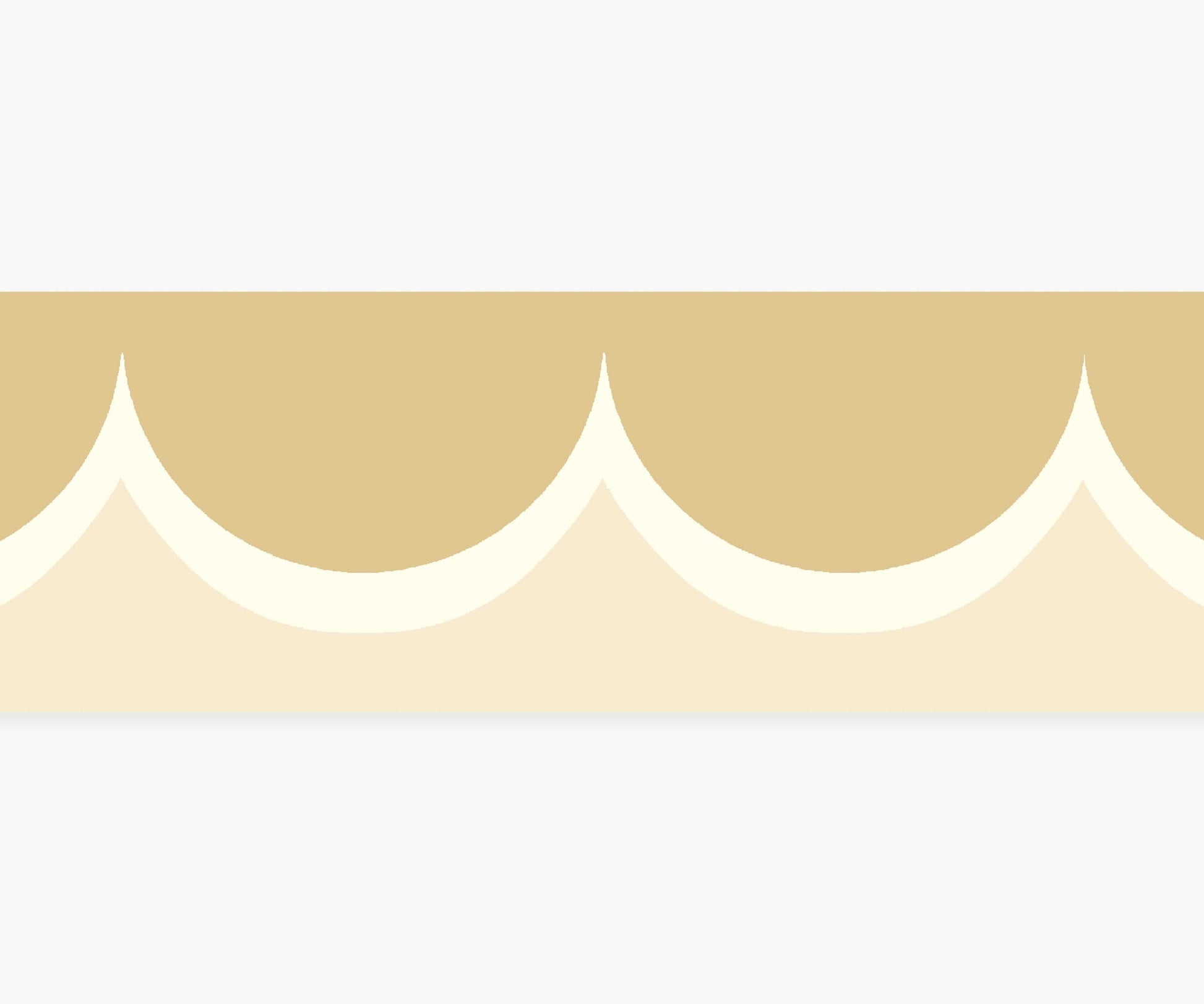 Scallop Trim Wallpaper - Linen - Peel and Stick Wallpaper