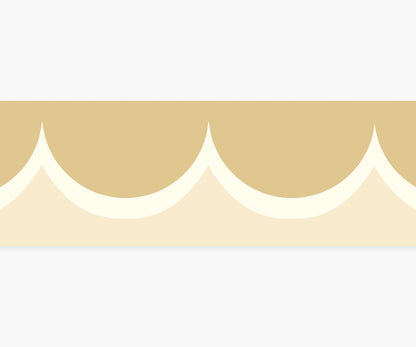 Scallop Trim Wallpaper - Linen - Peel and Stick Wallpaper