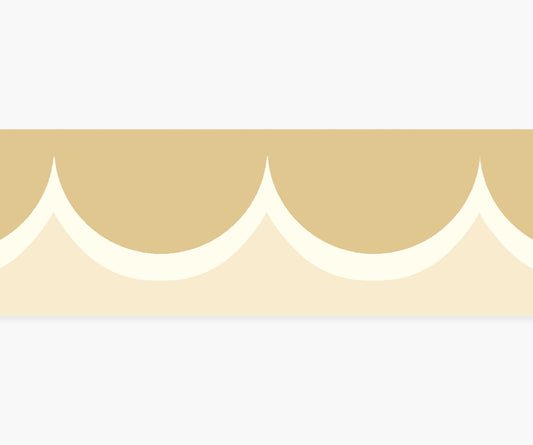 Scallop Trim Wallpaper - Linen - Peel and Stick Wallpaper