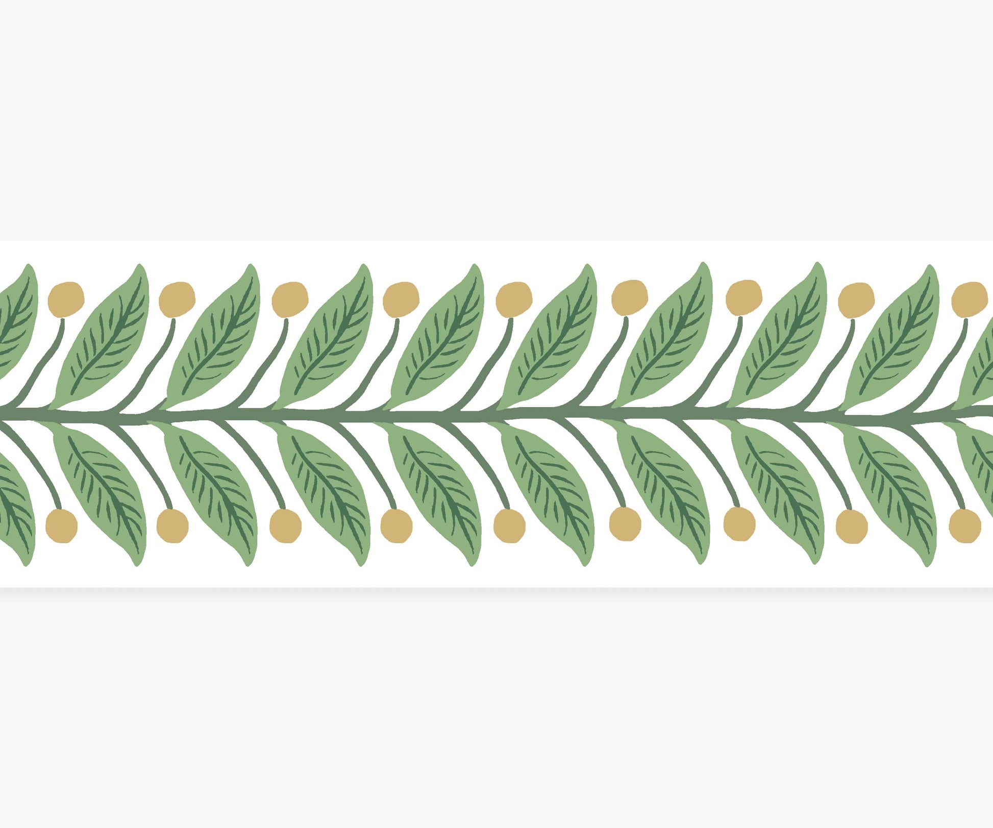 Garden Trim Wallpaper - Green - Peel and Stick Wallpaper