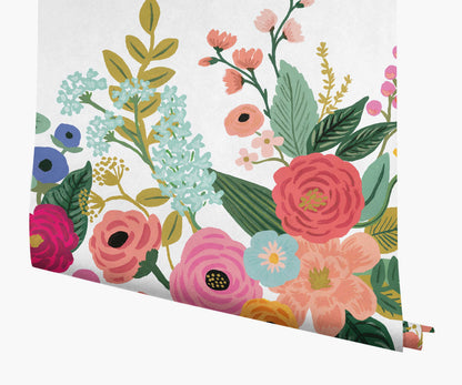 Garden Party Wallpaper Mural - Rose Multi - Peel and Stick Wallpaper