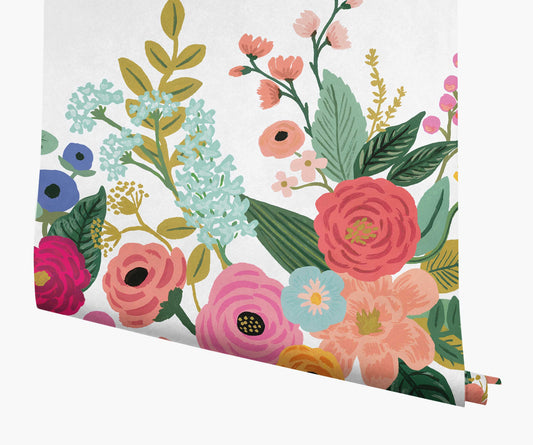 Garden Party Wallpaper Mural - Rose Multi - Peel and Stick Wallpaper