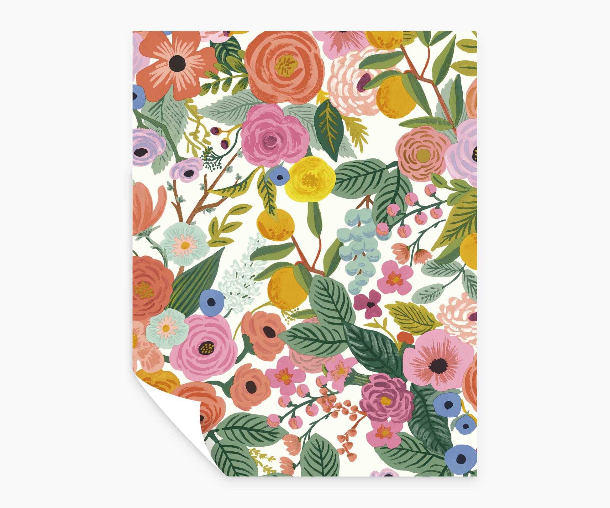 Garden Party Peel & Stick Wallpaper Sample - Rose Multi - Peel and Stick Wallpaper