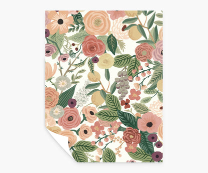 Garden Party Peel & Stick Wallpaper Sample - Burgundy Multi - Peel and Stick Wallpaper