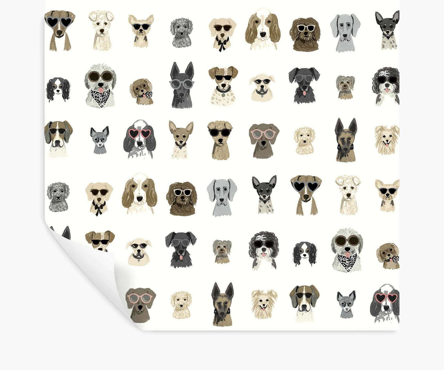 Dog Days Peel & Stick Wallpaper - Grey - Peel and Stick Wallpaper
