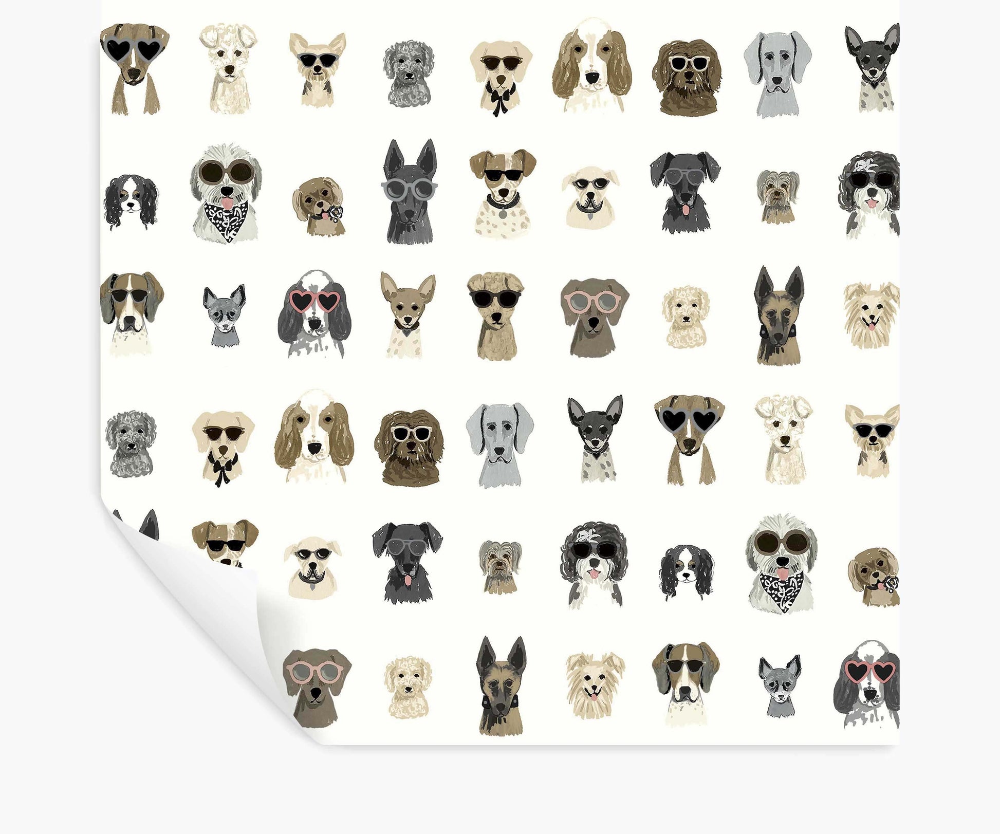 Dog Days Peel & Stick Wallpaper - Grey - Peel and Stick Wallpaper