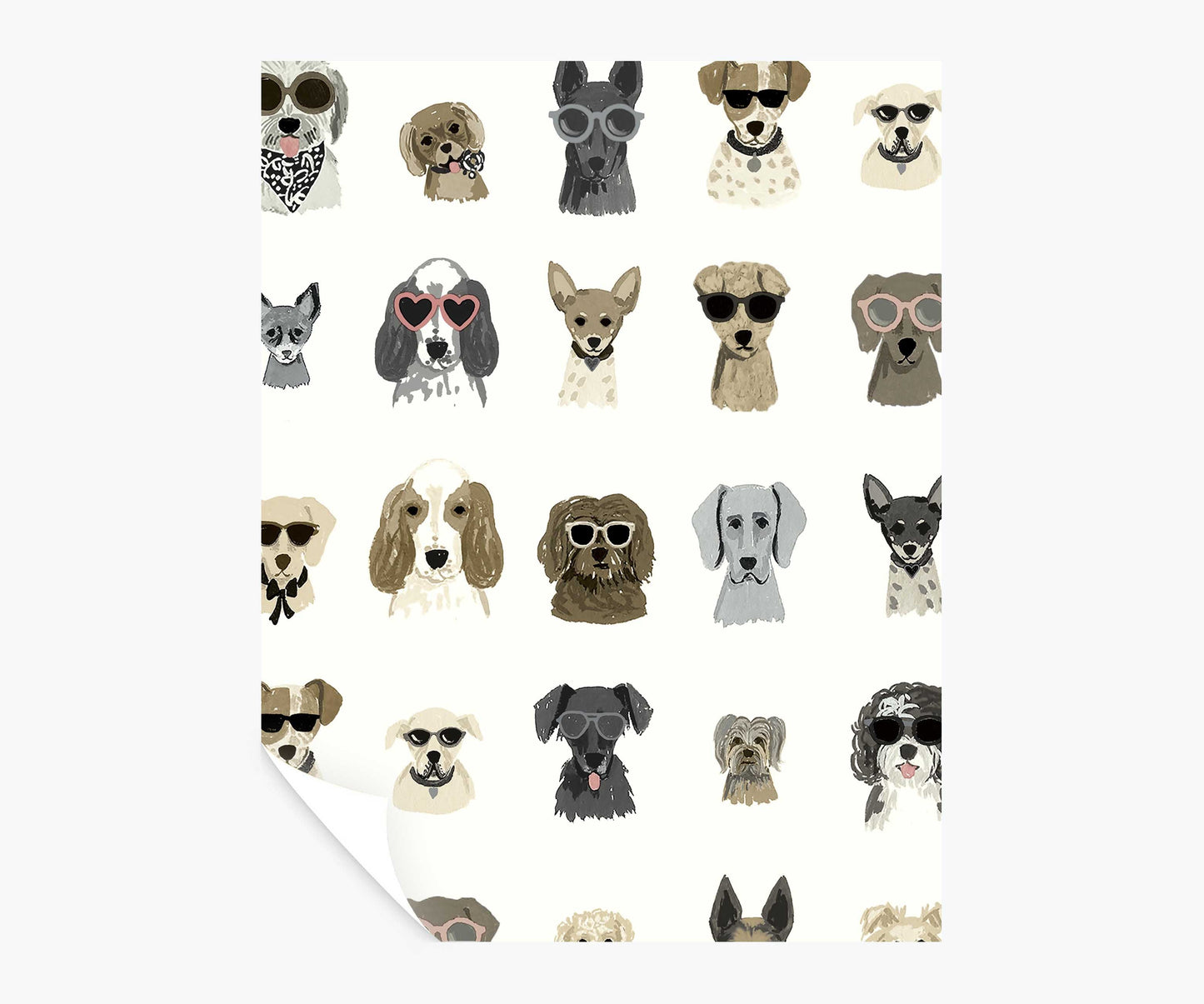 Dog Days Peel & Stick Wallpaper Sample - Grey - Peel and Stick Wallpaper