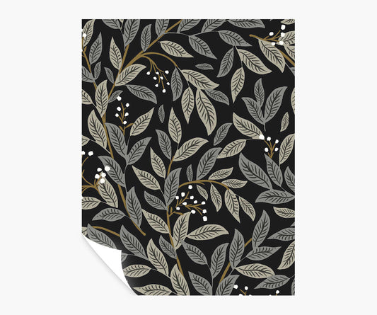 Willowberry Peel & Stick Wallpaper Sample - Black - Peel and Stick Wallpaper