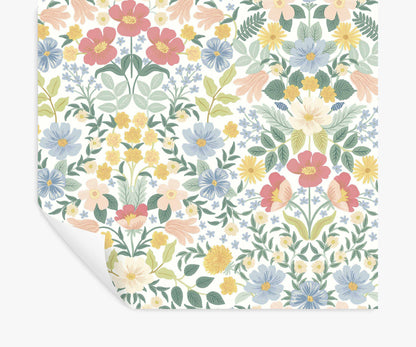 Bramble Garden Peel & Stick Wallpaper - Pastel Multi - Peel and Stick Wallpaper