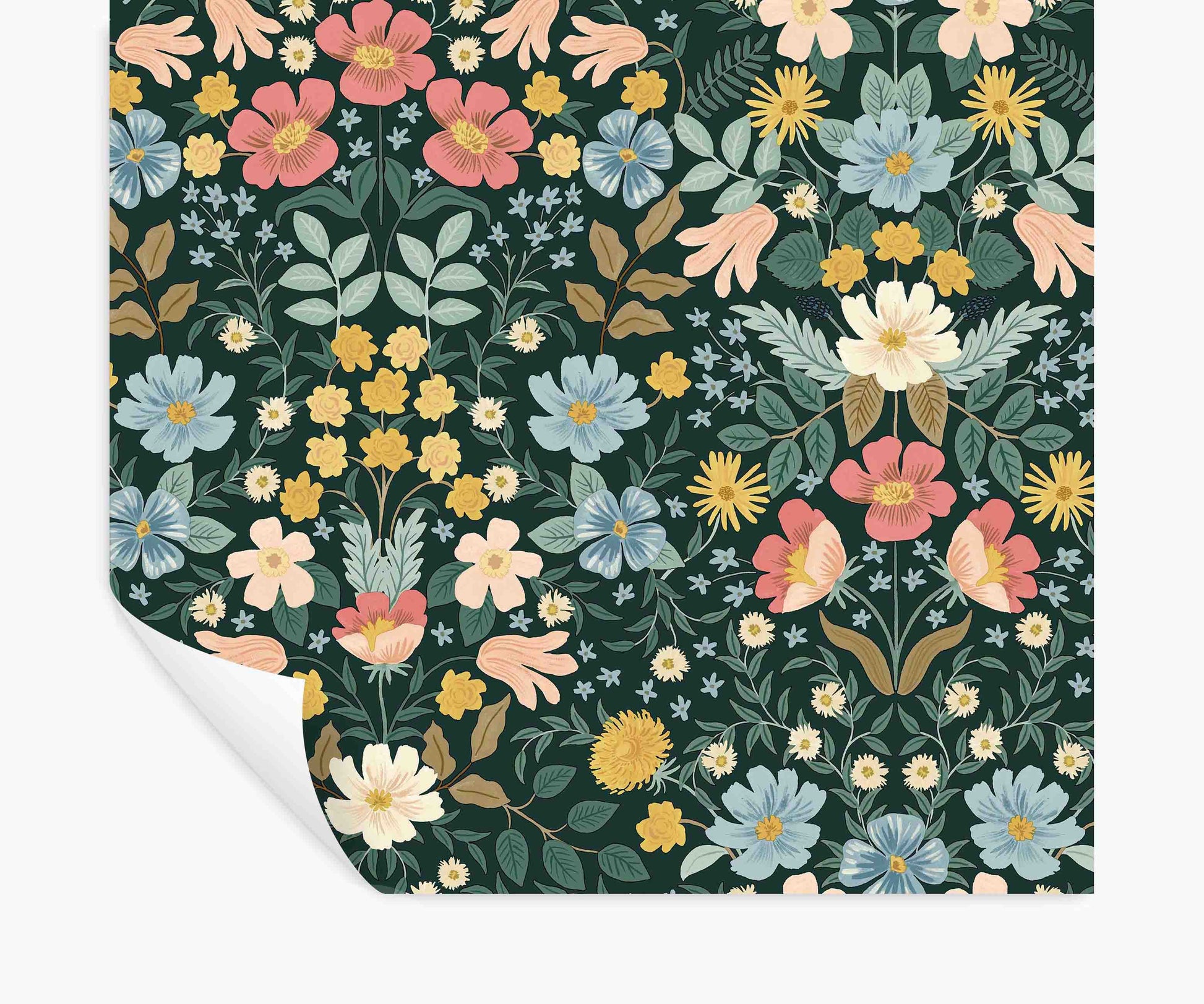 Bramble Garden Peel & Stick Wallpaper - Emerald - Peel and Stick Wallpaper