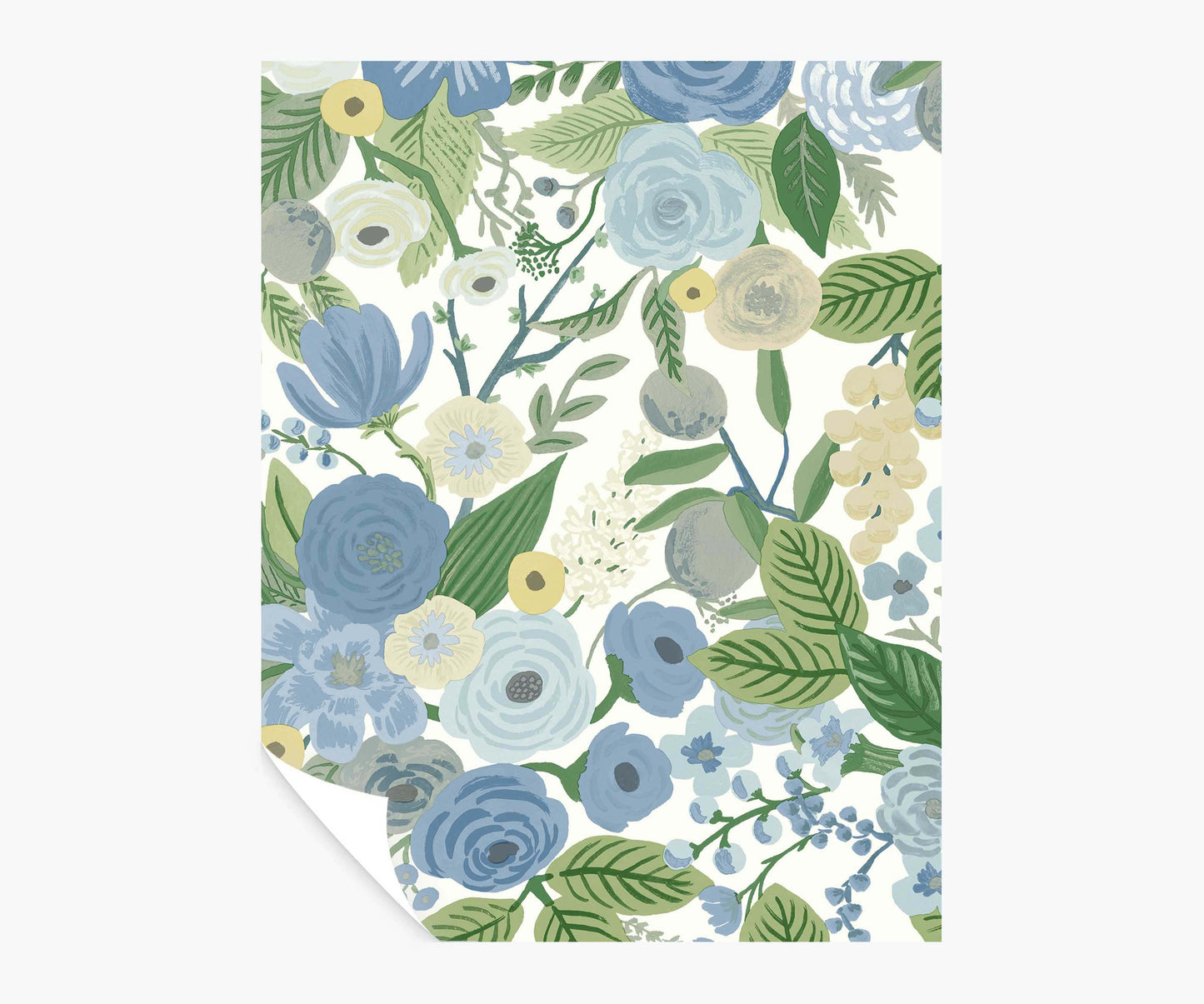 Garden Party Peel & Stick Wallpaper Sample - Blue & Green - Peel and Stick Wallpaper