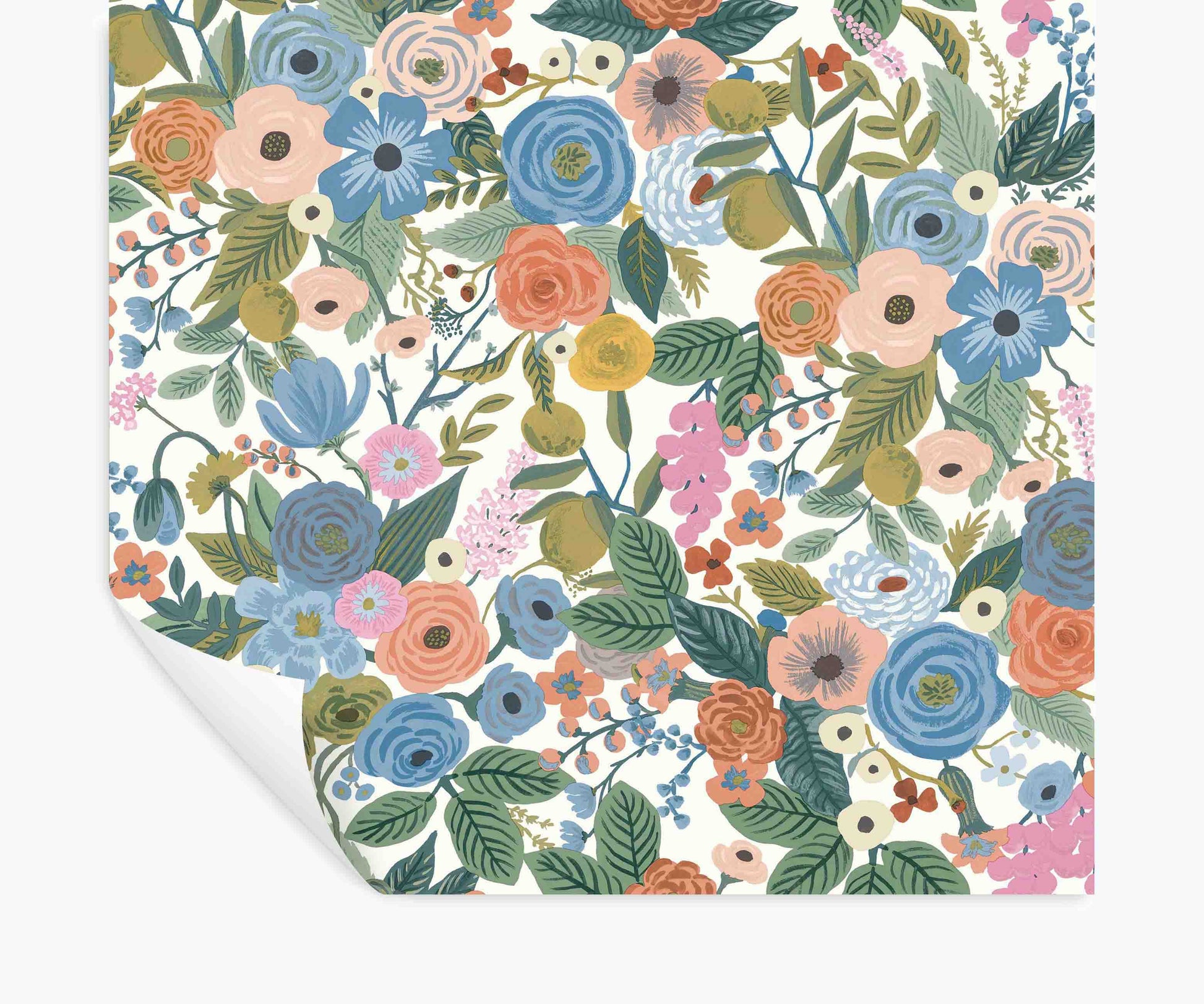 Garden Party Peel & Stick Wallpaper - Cobalt Multi - Peel and Stick Wallpaper
