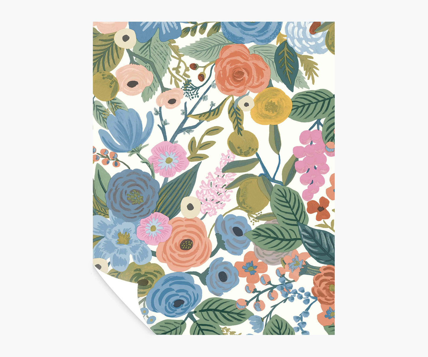 Garden Party Peel & Stick Wallpaper Sample - Cobalt Multi - Peel and Stick Wallpaper