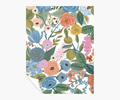 Garden Party Peel & Stick Wallpaper Sample - Cobalt Multi - Peel and Stick Wallpaper