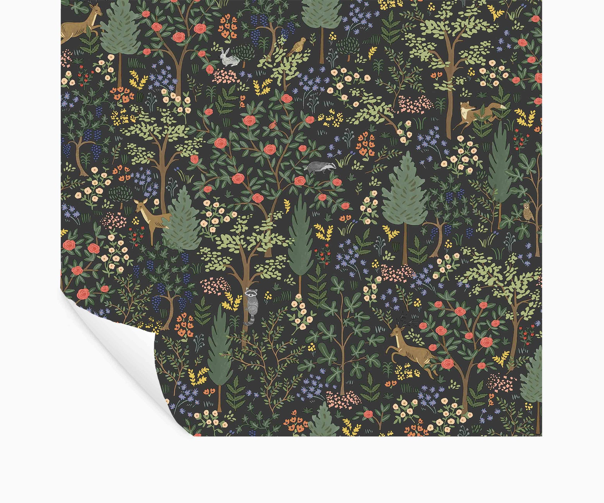 Woodland Peel & Stick Wallpaper - Black - Peel and Stick Wallpaper