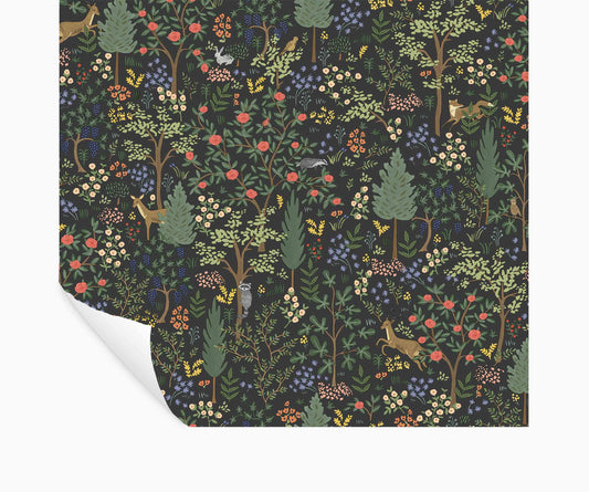 Woodland Peel & Stick Wallpaper - Black - Peel and Stick Wallpaper
