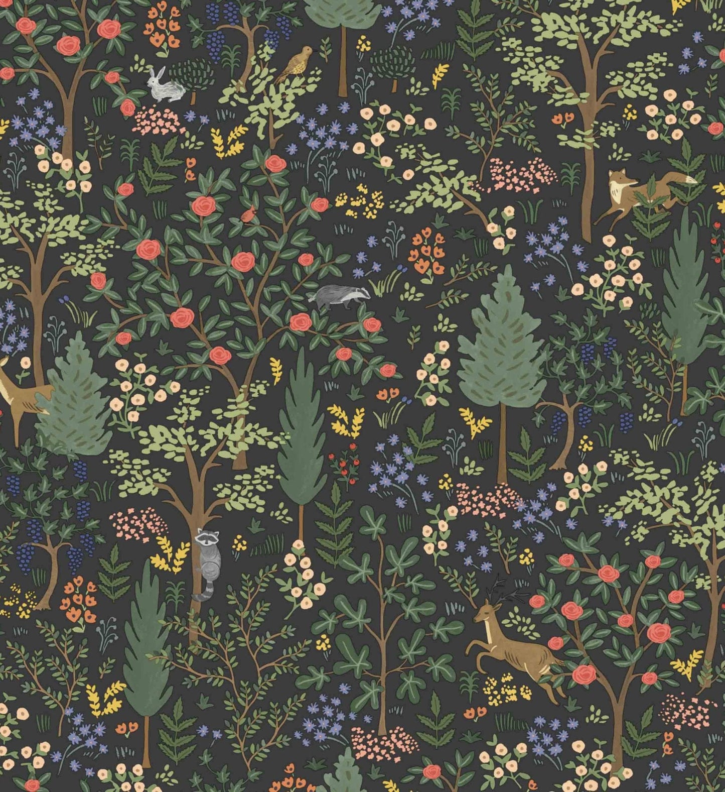 Woodland Peel & Stick Wallpaper - Black