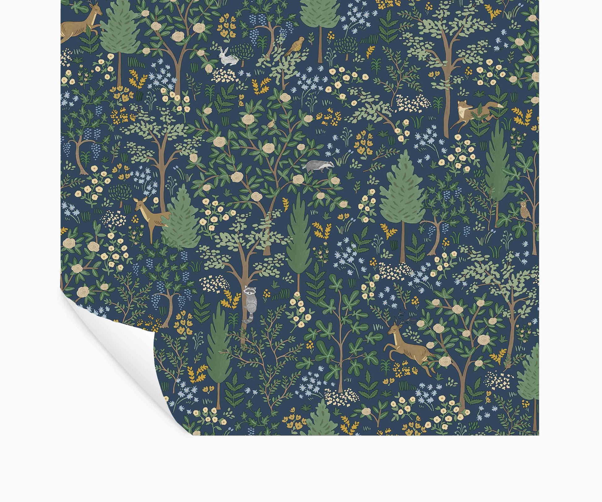 Woodland Peel & Stick Wallpaper - Navy - Peel and Stick Wallpaper