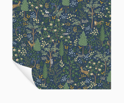 Woodland Peel & Stick Wallpaper - Navy - Peel and Stick Wallpaper