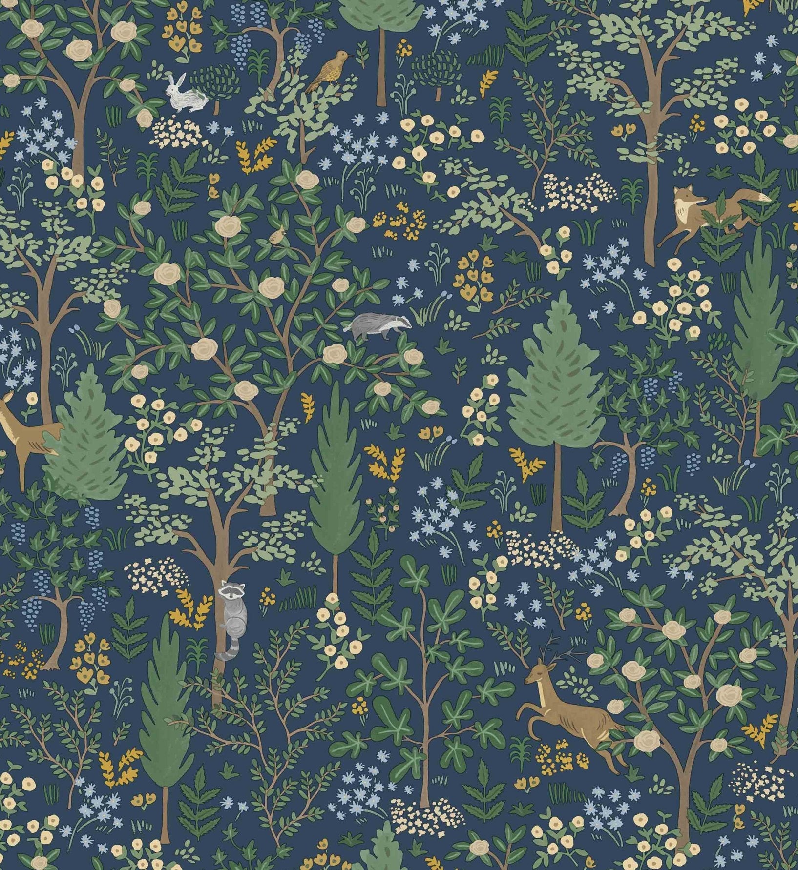Woodland Peel & Stick Wallpaper - Navy