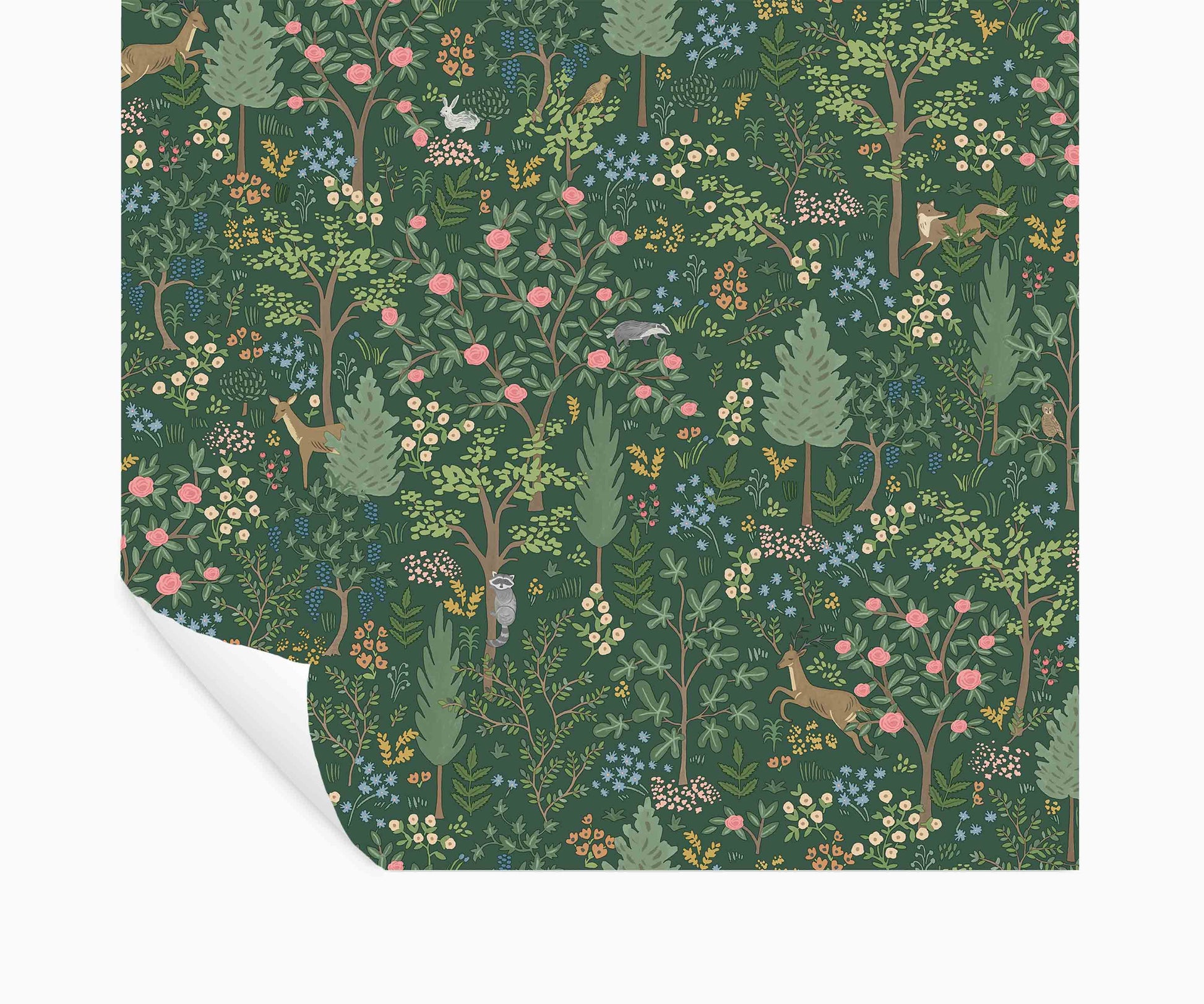 Woodland Peel & Stick Wallpaper - Emerald - Peel and Stick Wallpaper
