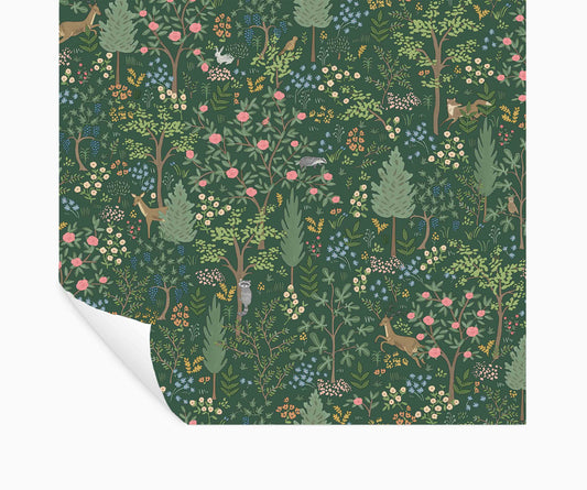 Woodland Peel & Stick Wallpaper - Emerald - Peel and Stick Wallpaper