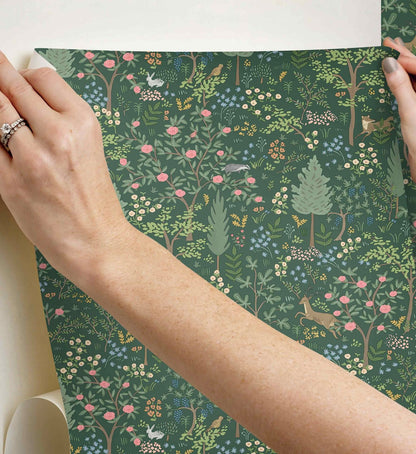 Woodland Peel & Stick Wallpaper - Emerald